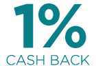 1% Cash Back Icon