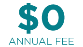 no annual fee icon